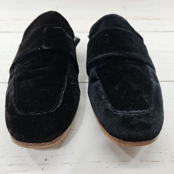 Free People Black Velvet Suede At Ease Mule Slide Sandals Shoes Womens 40 US 9.5 - Picture 3 of 9